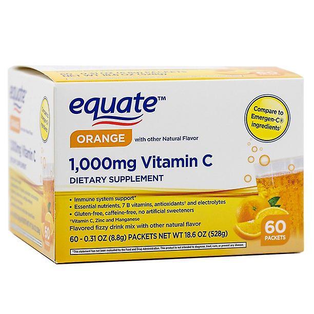 Equate vitamin c drink mix supplement for immune support, orange, 1000 mg, 60 count on Productcaster.