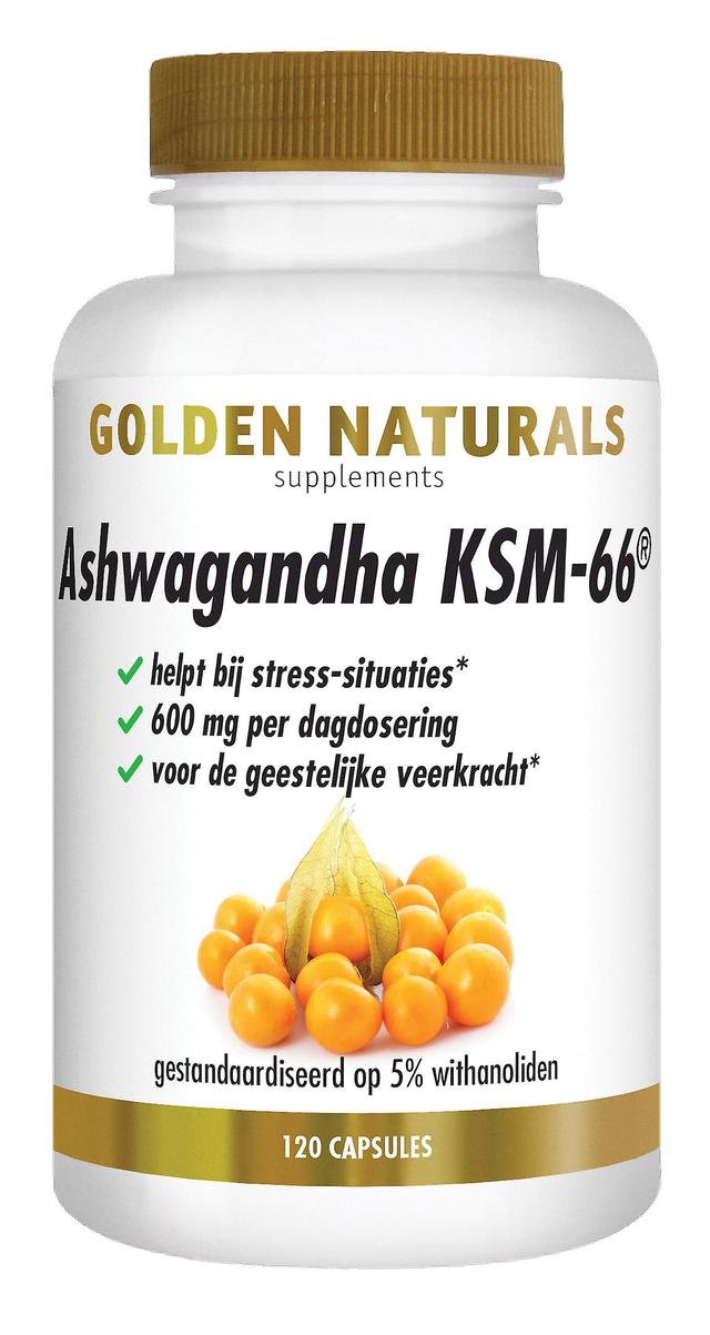 Golden Naturals Ashwagandha KSM-66 (120 vegetarian capsules) on Productcaster.