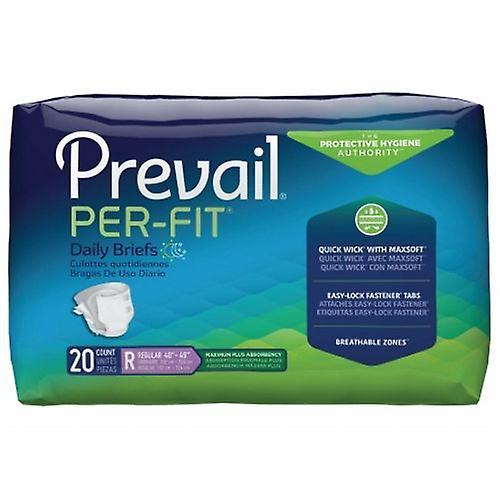 First Quality Unisex Adult Incontinence Brief Prevail Per-Fit Tab Closure Regular Disposable Heavy Absorbency, Count of 80 (Pack of 1) on Productcaster.