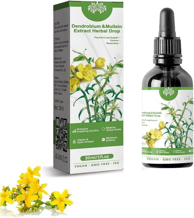 Dendrobium & Mullein Extract, Powerful Lung Support & Cleanse, Herbal Lung Health Essence (1 PCS) 1PCS on Productcaster.