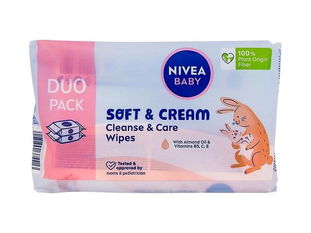 Nivea - Baby Soft & Cream Cleanse & Care Wipes - For Kids, 2x57 pc on Productcaster.