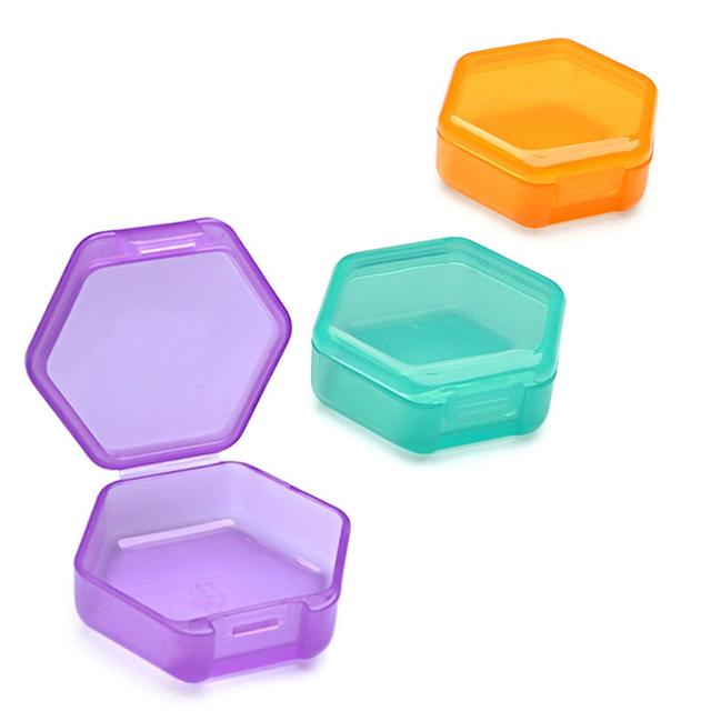 3pcs Large Medicine Organizer Portable Medicine Box Case for Vitamin Cod Liver Oil Supplements Orange Green Purple on Productcaster.