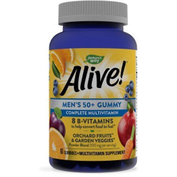 ALIVE Nažive! pánsky 50+ gumový multivitamínový denný doplnok, 60 ct on Productcaster.