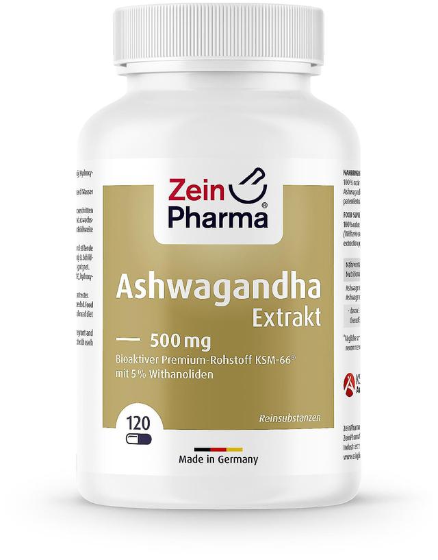 Zein Pharma Ashwagandha Extrakt 500 mg 120 caps on Productcaster.