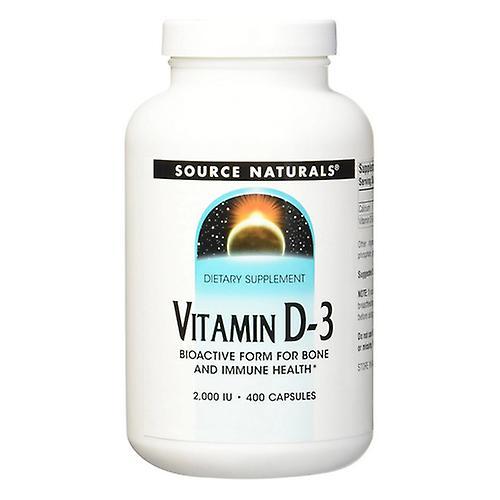 Source Naturals Vitamin D-3,2,000 IU,400 Caps (Pack of 3) on Productcaster.