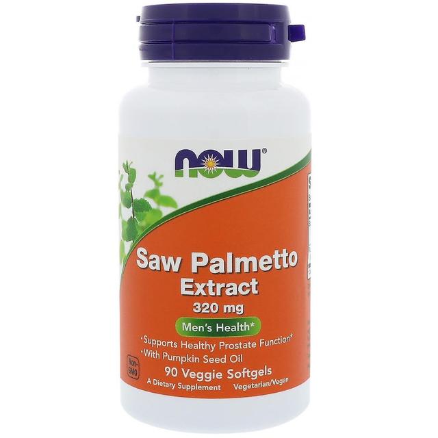 NOW Foods Agora Alimentos, Serra Palmeira Extrato, 320 mgs, 90 Softgels Vegetarianos on Productcaster.