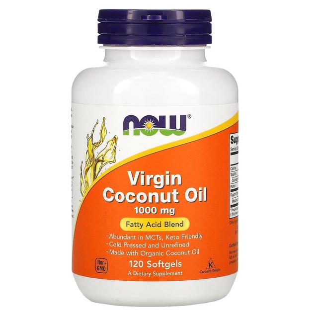 NOW Foods, Virgin Coconut Oil, 1,000 mg, 120 Softgels on Productcaster.