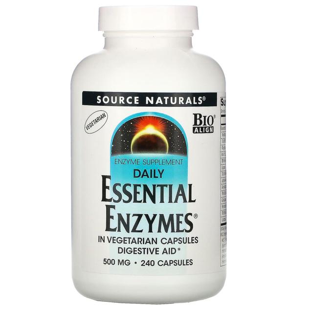 Source Naturals, Enzimas Essenciais Diárias, 500 mg, 240 Cápsulas on Productcaster.