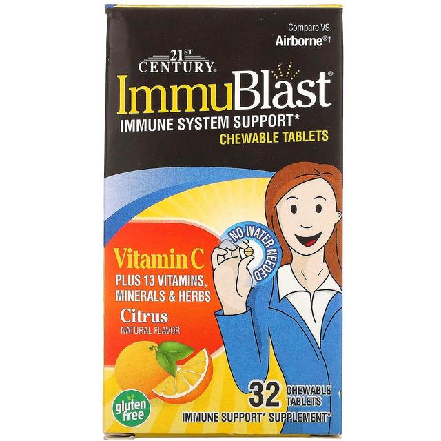 21st Century, ImmuBlast, Vitamin C, Citrus, 32 Chewable Tablets on Productcaster.