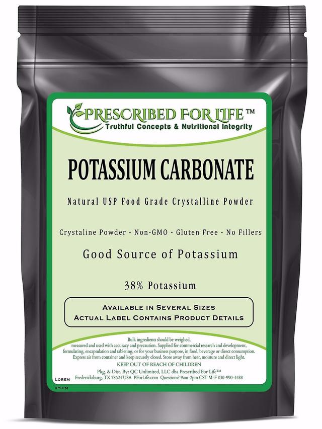 Prescribed For Life Carbonato de potássio-natural USP Food grade pó cristalino 2 kg (4.4 lb) on Productcaster.