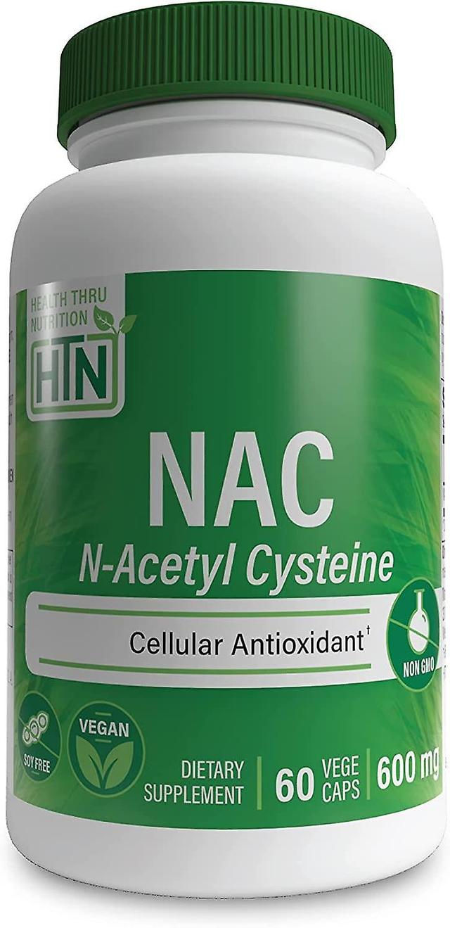 Health Thru Nutrition NAC (N-Acetyl Cysteine) 600mg 60 Veggie Capsules on Productcaster.