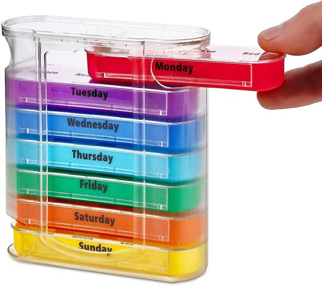 Yskaze Pill Organizer, Weekly Pill Box For Pills/vitamin/fish Oil/supplements on Productcaster.