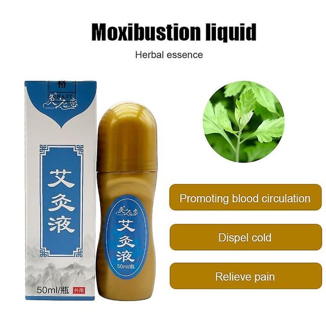 Fsu 50ml Rolling-ball Type Moxibustion Liquide Soulager Tension Musculaire Lombaire Articulations Cervicales Douleur Herbe Chinoise Absinthe Thérapie on Productcaster.