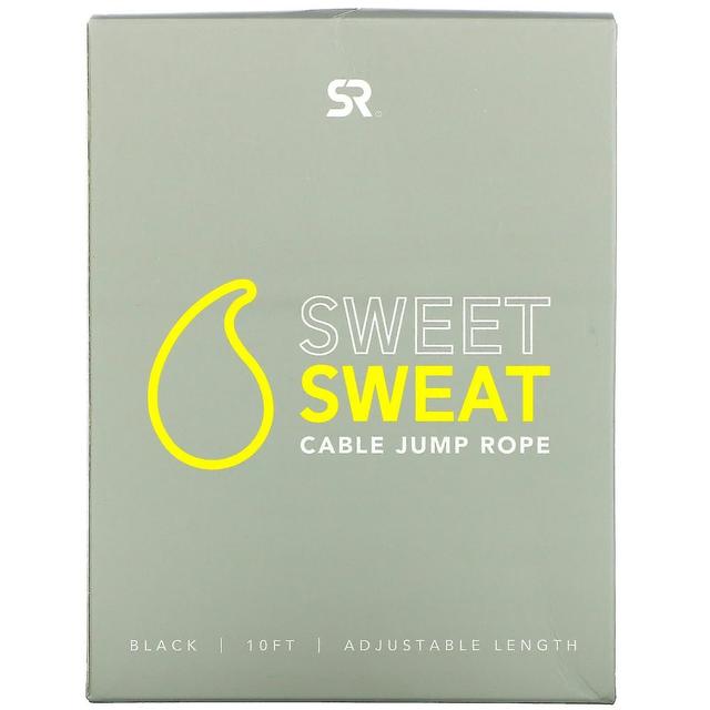 Sports Research Ricerca sportiva, Sweet Sweat Cable Jump Rope, nero, 10 piedi, 1 corda per saltare on Productcaster.