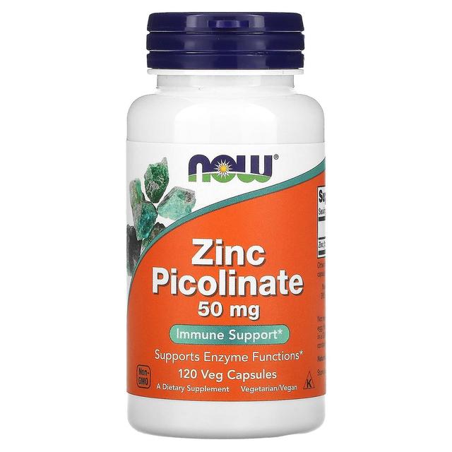 NOW Foods, Picolinato de zinco, 50 mg, 120 Veg Cápsulas on Productcaster.