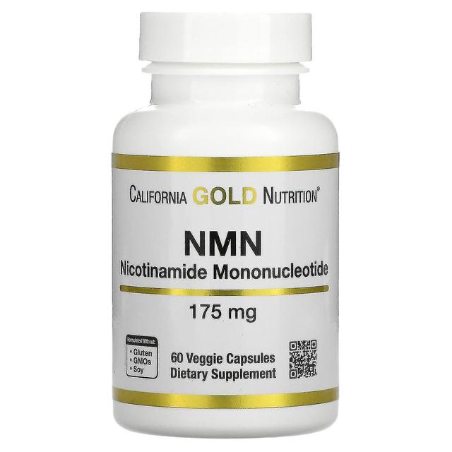 California Gold Nutrition, NMN, nikotiiniamidimononukleotidi, 175 mg, 60 kasviskapselia on Productcaster.