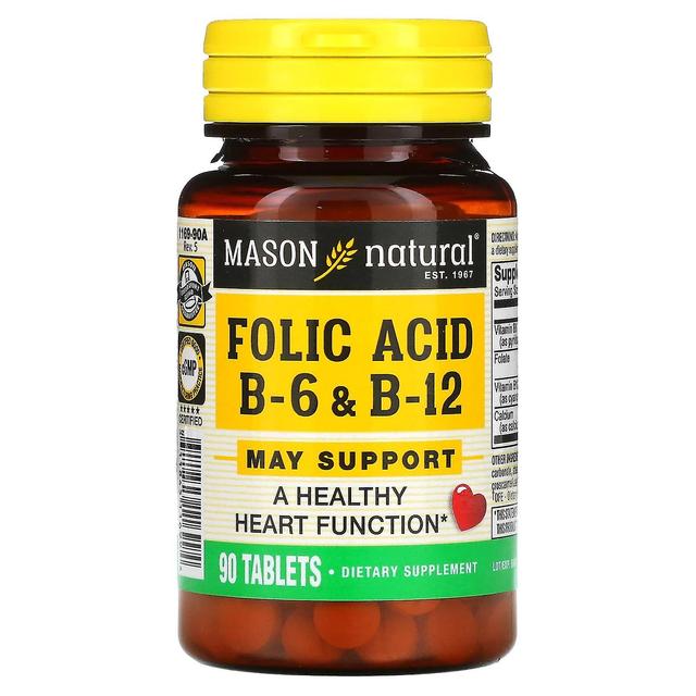 Mason Natural, Folic Acid B6 & B12, 90 Tablets on Productcaster.