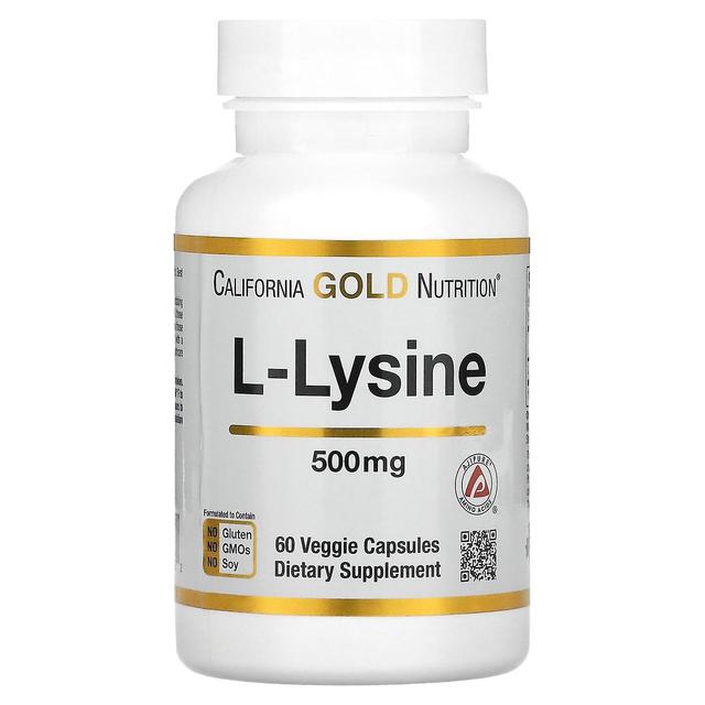 California Gold Nutrition Kalifornien Guldnäring, L-Lysine, 500 mg, 60 Veggie kapslar on Productcaster.