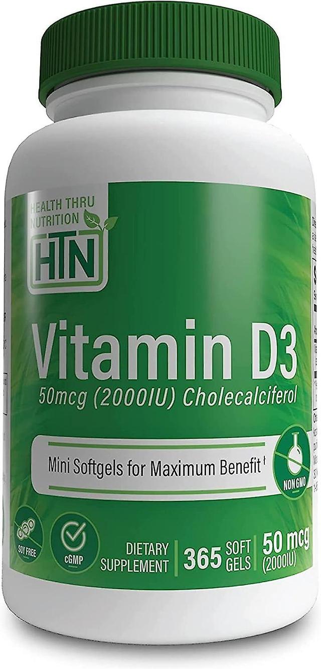 Health Thru Nutrition Vitamin D3 2,000iu (50mcg) 365 Softgels on Productcaster.