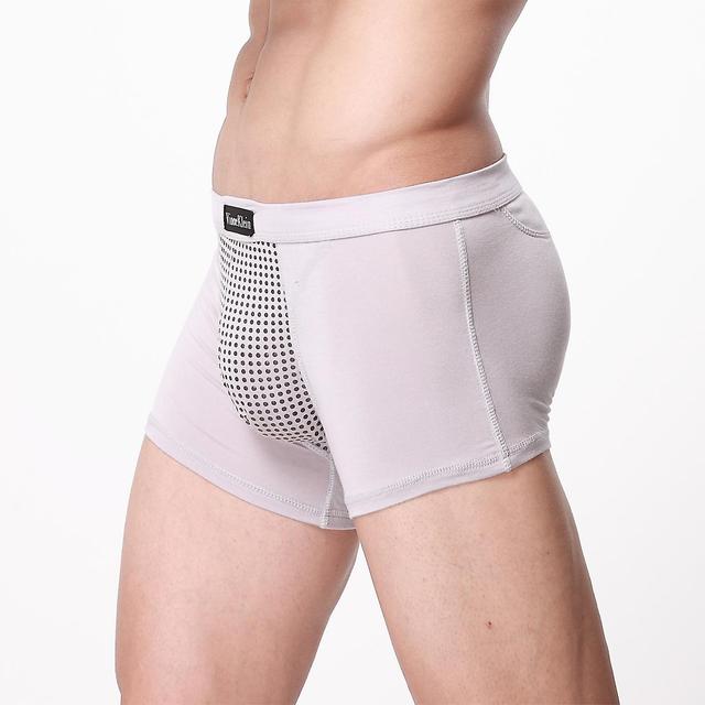 Homens de terapia magnética Boxer cuecas para cuidados de saúde energéticos e melhor poder masculino Gray 3XL on Productcaster.