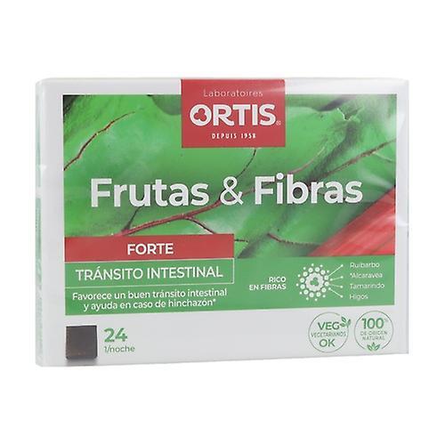 Ortis Fruits & Fibers Forte Intestinal Transit 24 chewable tablets on Productcaster.