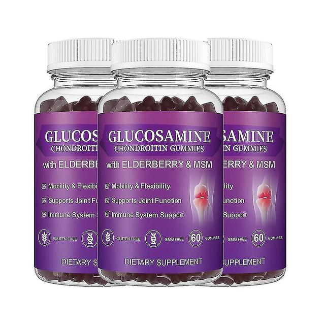 Glucosamine Chondroitin Gummies - 1500 Mg Extra Strength Joint Support Gummies With Msm & Elderberry For Natural Joint Support, Antioxidant Immune ... on Productcaster.