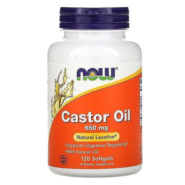 Now Foods, Castor Oil, 650 mg, 120 Softgels on Productcaster.