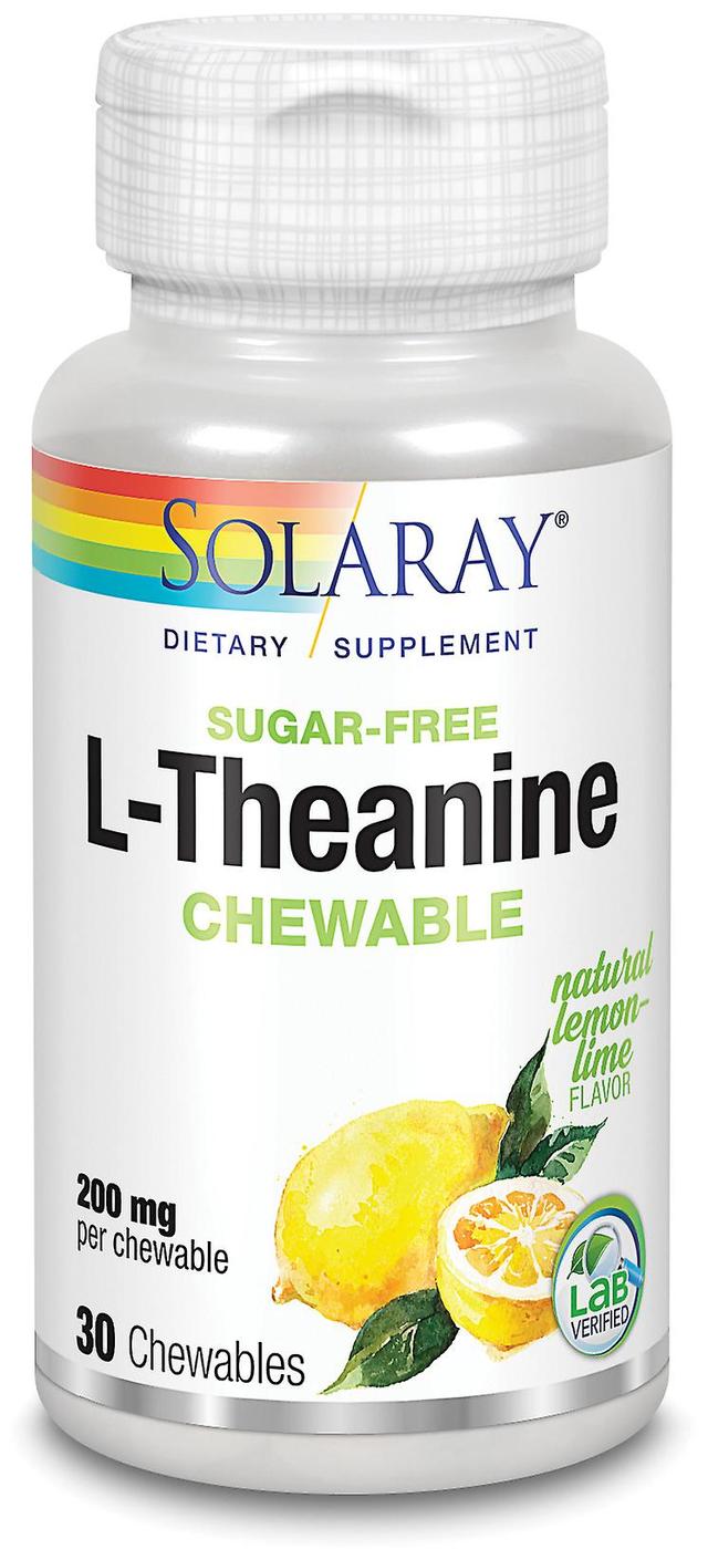 Solaray L-Theanine 200 mg 30 tyggetabletter 44 gr on Productcaster.