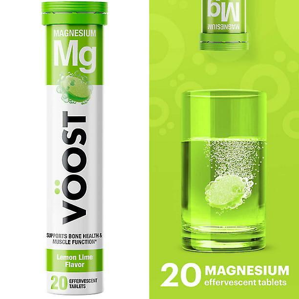 Voost magnesio bevanda effervescente bevanda compressa, aroma limone lime, 20 ct on Productcaster.