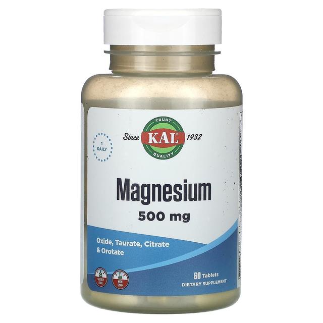 KAL, Magnesio, 500 mg, 60 Compresse on Productcaster.