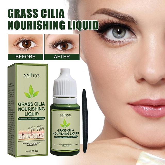 Flye Grass Cilia Nourishing Liquid,grass Juice, Eyebrows, Straw Pulp, Thick Eyelashes, Fresh Usman's Sideburns, Hairline, And Beard Increase10ml White on Productcaster.