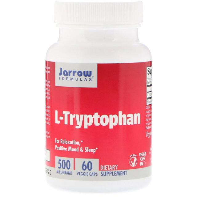 Jarrow Formulas, L-Tryptophan, 500 mg, 60 Veggie Caps on Productcaster.