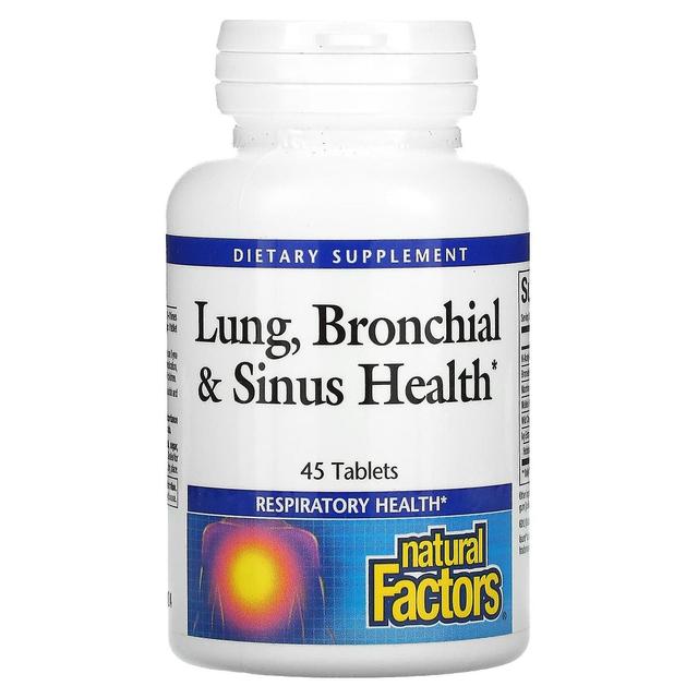 Natural Factors, Lung, Bronchial & Sinus Health, 45 Tablets on Productcaster.