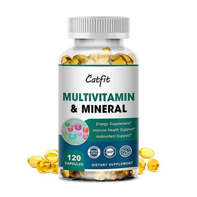 Sofirn Catfit Multivitamins and Minerals Capsules Anti-Alopecia Skin Repair Health and Energy Care Improve Anxiety Health Supplements 120pcs on Productcaster.