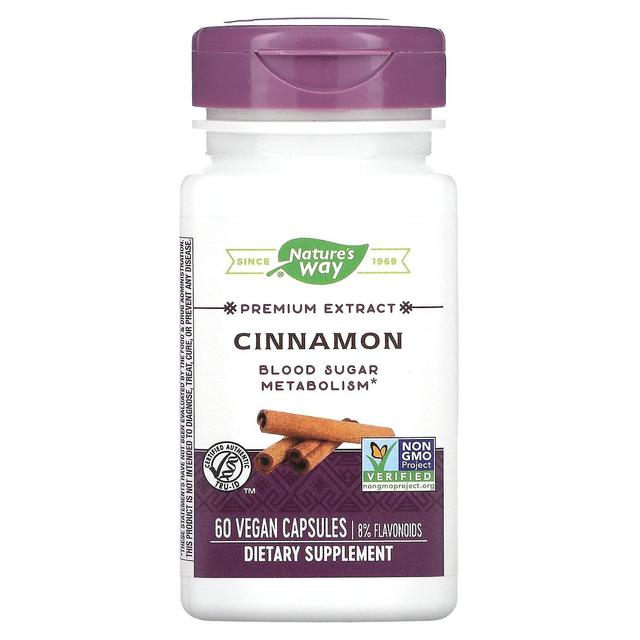 Nature's Way, Cinnamon, Premium Extract, 60 Vegan Capsules on Productcaster.