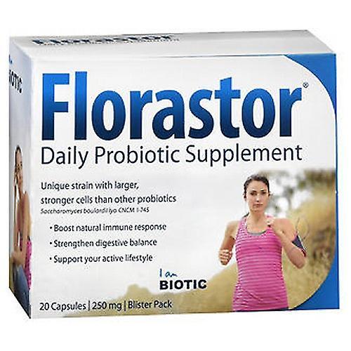 Florastor Maximale Sterkte Probiotische Voedingssupplement Capsules, 250 Mg, Aantal van 20 (Pack van 2) on Productcaster.