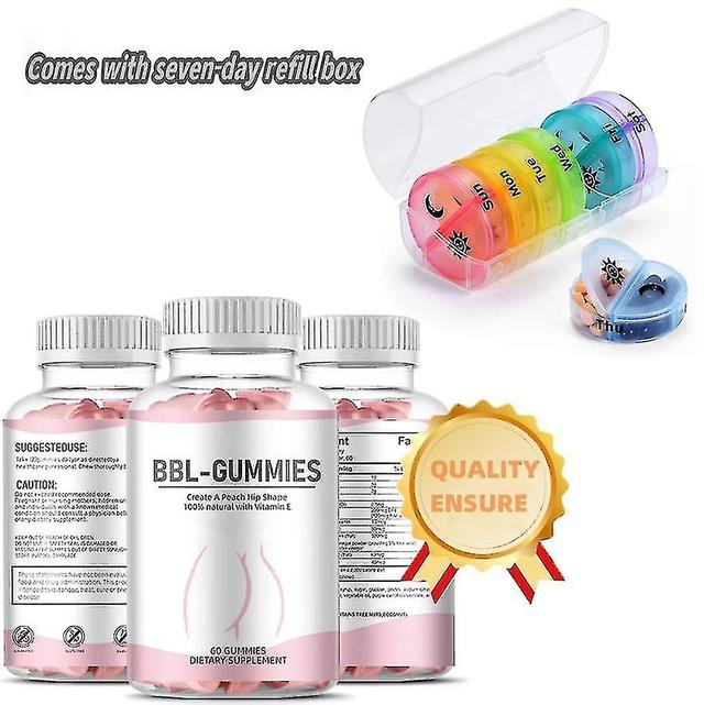 3pcs Women's Butt Lift Gummies Hot Selling Wholesale Breast Enlargement Gummies Comes With Seven-day Refill Box on Productcaster.