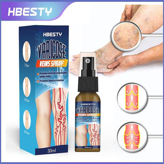 Hbesty Venöse Entspannungsspray Beinschwellung Gefäßvorwölbung Regenwurm Beinvene Gesundheitslösung 30ml 1PCS on Productcaster.