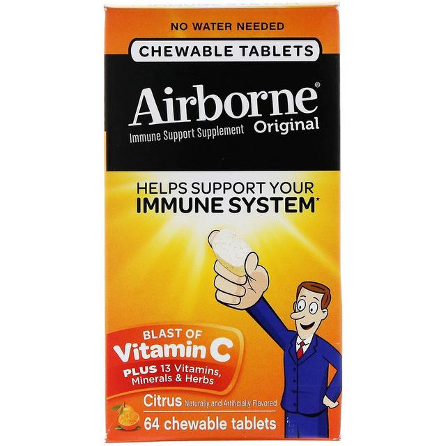 AirBorne, Blast of Vitamin C, Citrus, 64 Chewable Tablets on Productcaster.