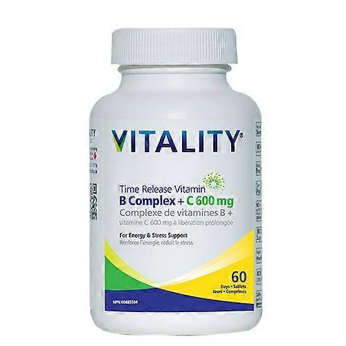 Vitality VITALITY Time Release B Complex 60 +C 600mg, 60 Tabs (Pack of 1) on Productcaster.