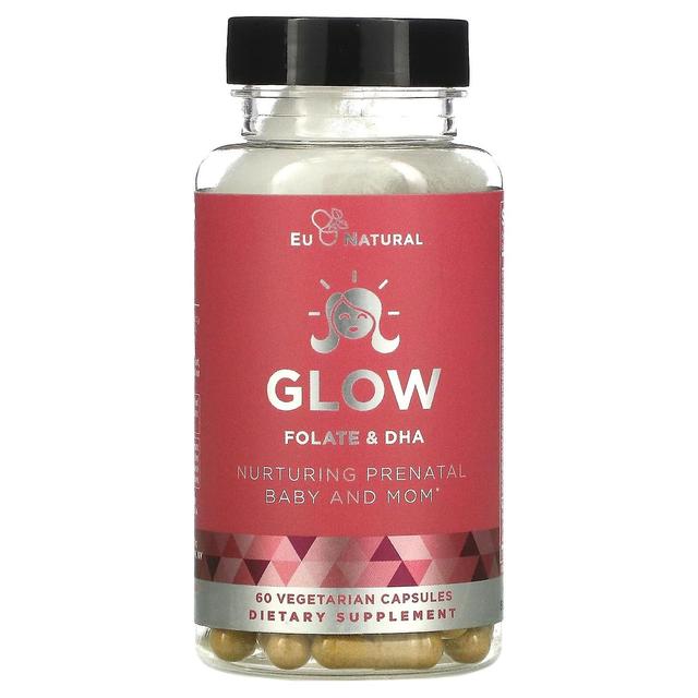 EU Natural, Glow, Folate & DHA, 60 wegetariańskich kapsułek on Productcaster.