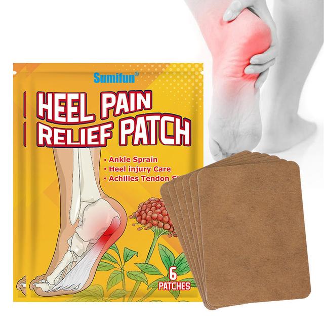 6pcs Foot Heel Pain Relief Plaster Ankle Sprain Treatment Gentle Ingredient Sticker For Preventing Heel Friction A on Productcaster.