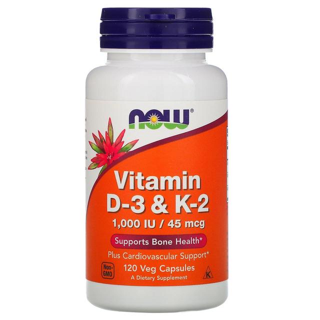 NOW Foods Jetzt Lebensmittel, Vitamin D-3 & K-2, 120 Veg Kapseln on Productcaster.