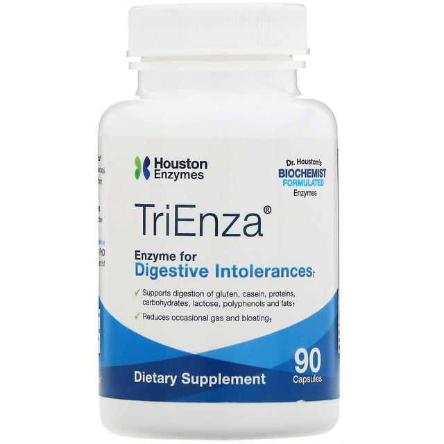 Houston Enzymes, TriEnza, Enzyme For Digestive Intolerances, 90 Capsules on Productcaster.