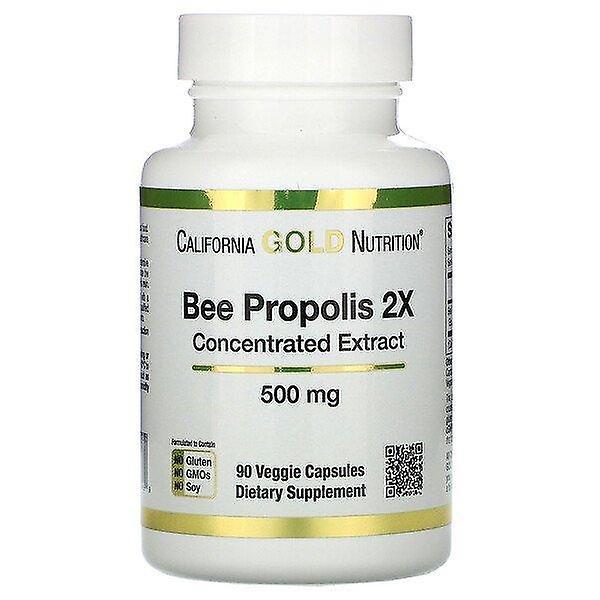 California Gold Nutrition, Bee Propolis 2X, Concentrated Extract, 500 mg, 90 Veggie Caps on Productcaster.