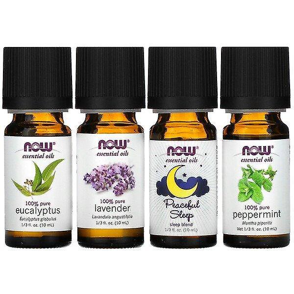 Now Foods, Let There Be Peace & Quiet, Relaxing Essential Oils Kit, 4 Bottles, 1/3 fl oz (10 ml) Eac on Productcaster.