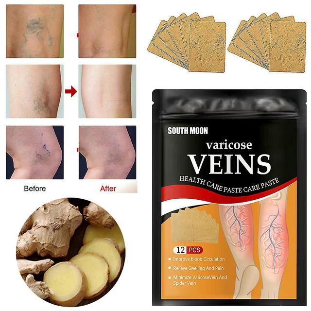 12pcs/set Varicose Veins Patch Relief Earthworm Leg Restore Normal Blood Flow on Productcaster.