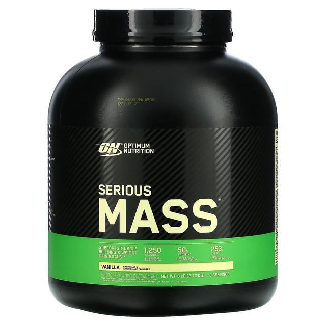 Optimum Nutrition Optimal ernæring, seriøs masse, proteinpulvertilskud, vanilje, 6 lb (2,72 kg) on Productcaster.