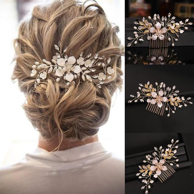 Dewenwils Dww-Argent#B Mariage Cristal Cheveux Vignes Fleur Feuille Headpieces Accessoires De Cheveux De Mariage Pour La Marie on Productcaster.