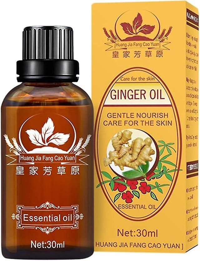 4pcs Pure Natural Ginger Oil Massage Scrubbing Oil Promote Blood Circulation, Relieve Muscle Soreness, Hatic Drainage 30ml on Productcaster.